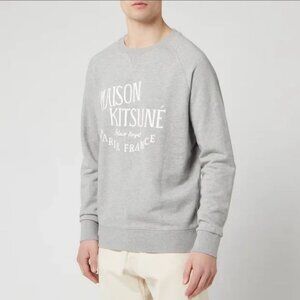 Maison Kitsuné Heather Gray Crewneck Men's Large